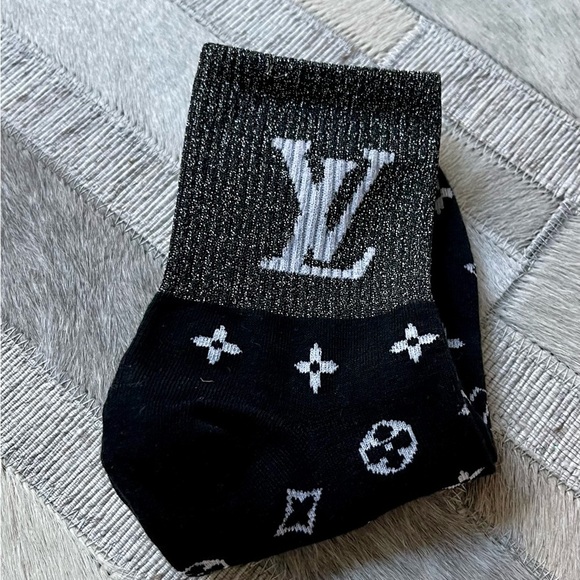 Crew Socks - LV Crew Socks w/Bling - Picture 2 of 5